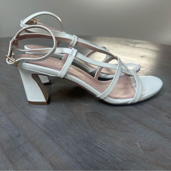 Cole Haan Amber, Ivory Strappy Heels. - Picture 1 of 10
